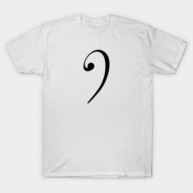 Bass Clef Symbol T-Shirt by THP Creative